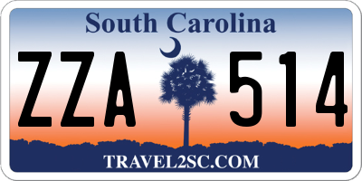 SC license plate ZZA514