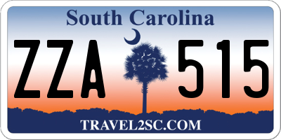 SC license plate ZZA515