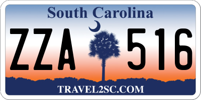 SC license plate ZZA516