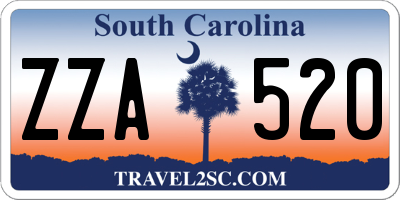 SC license plate ZZA520