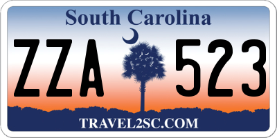 SC license plate ZZA523