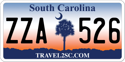 SC license plate ZZA526