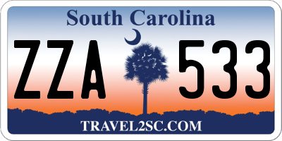 SC license plate ZZA533