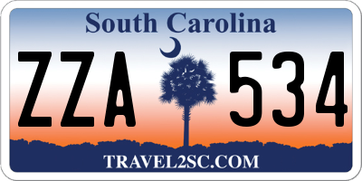 SC license plate ZZA534