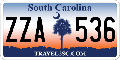 SC license plate ZZA536