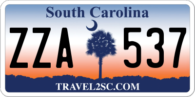 SC license plate ZZA537