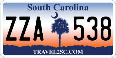 SC license plate ZZA538