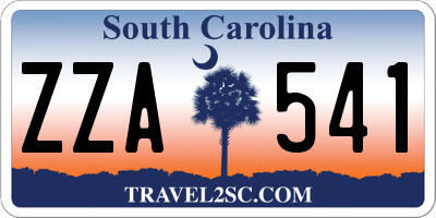 SC license plate ZZA541