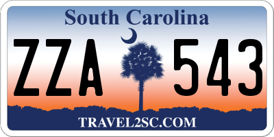 SC license plate ZZA543