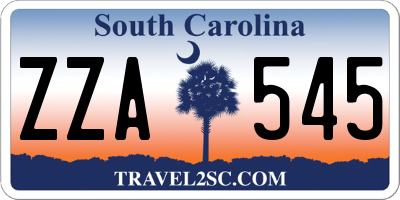 SC license plate ZZA545