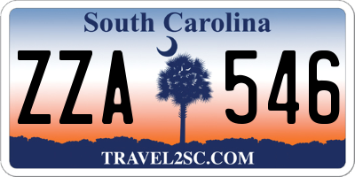 SC license plate ZZA546