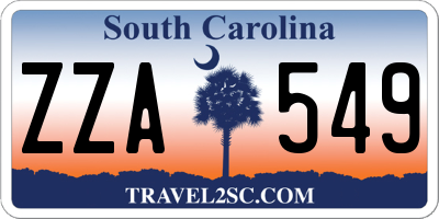 SC license plate ZZA549