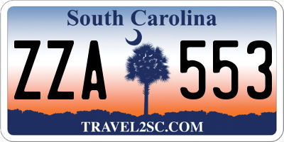 SC license plate ZZA553