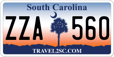 SC license plate ZZA560