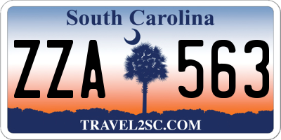 SC license plate ZZA563