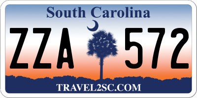 SC license plate ZZA572
