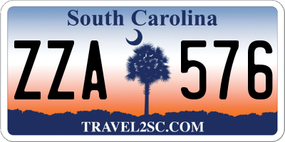 SC license plate ZZA576