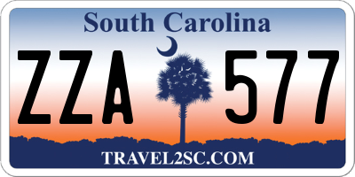 SC license plate ZZA577