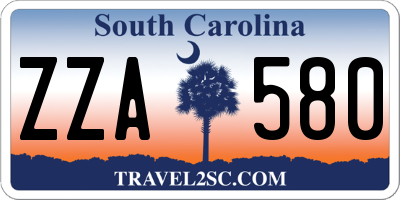 SC license plate ZZA580