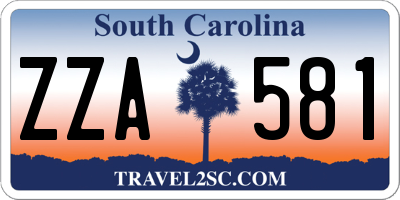 SC license plate ZZA581