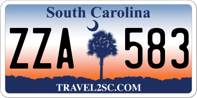 SC license plate ZZA583