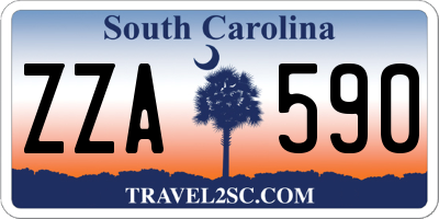 SC license plate ZZA590