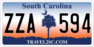 SC license plate ZZA594