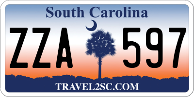 SC license plate ZZA597