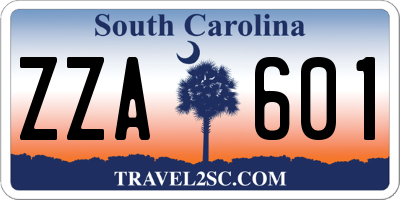 SC license plate ZZA601