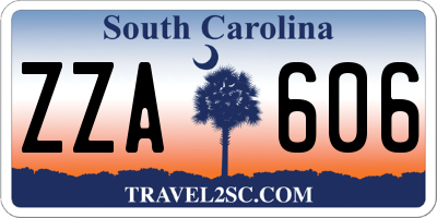 SC license plate ZZA606