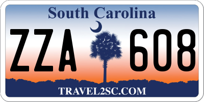 SC license plate ZZA608