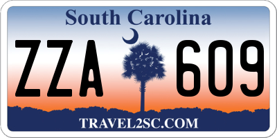 SC license plate ZZA609