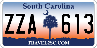 SC license plate ZZA613