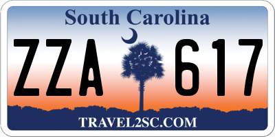 SC license plate ZZA617