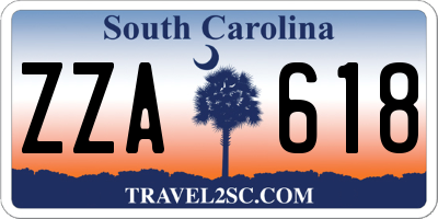 SC license plate ZZA618