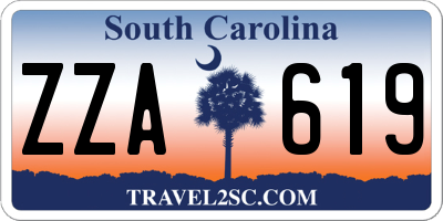 SC license plate ZZA619