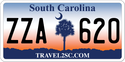 SC license plate ZZA620