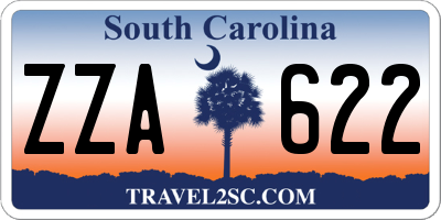 SC license plate ZZA622