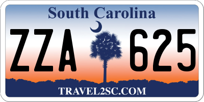 SC license plate ZZA625