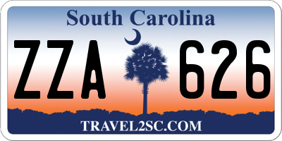 SC license plate ZZA626