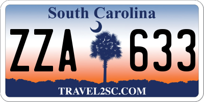 SC license plate ZZA633