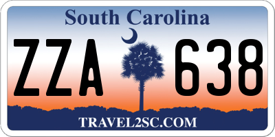 SC license plate ZZA638