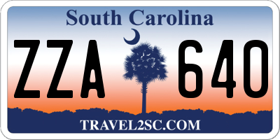 SC license plate ZZA640