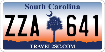 SC license plate ZZA641