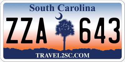 SC license plate ZZA643