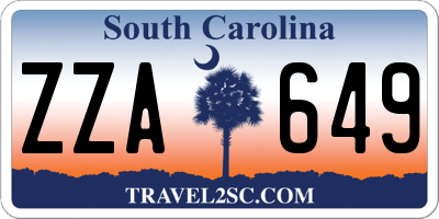 SC license plate ZZA649