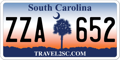 SC license plate ZZA652