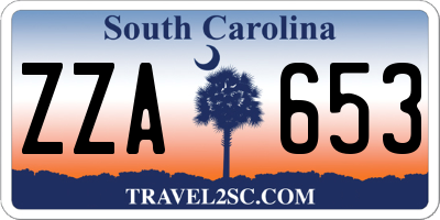 SC license plate ZZA653