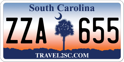 SC license plate ZZA655