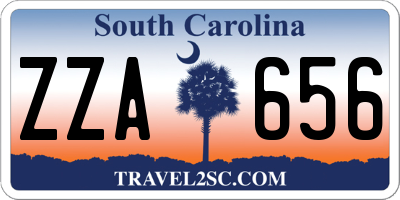 SC license plate ZZA656